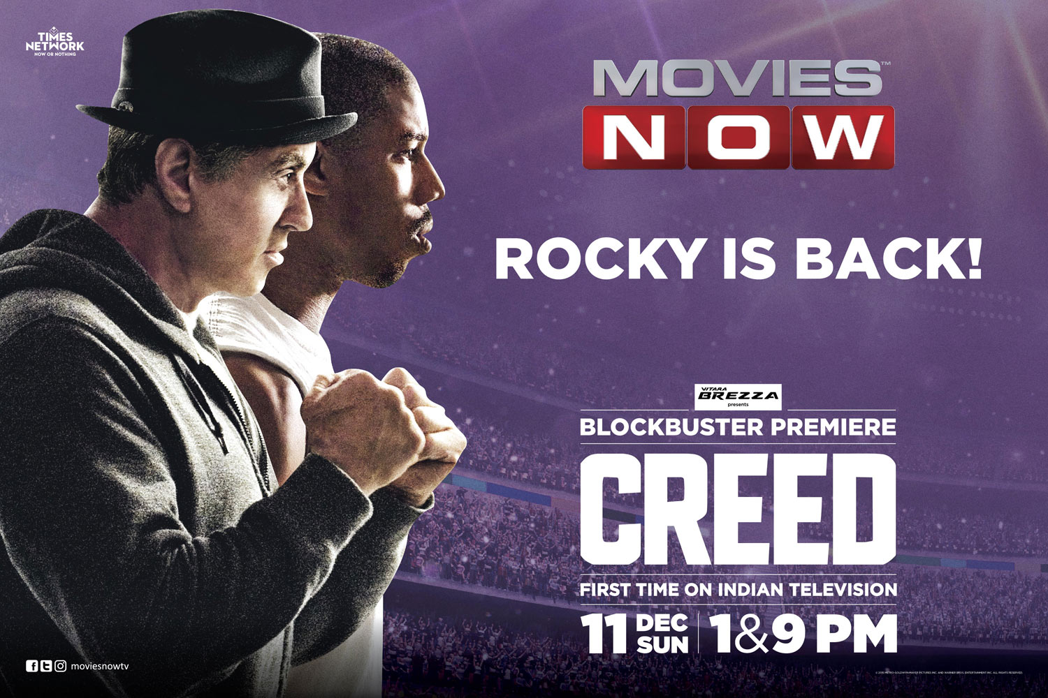 Rocky Is Back With Creed Premiere On Movies Now Indian Television Dot Com