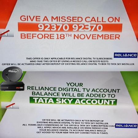 Tata Sky Offers Reliance Dth Consumers Migration Deal Dish Tv Too In Play