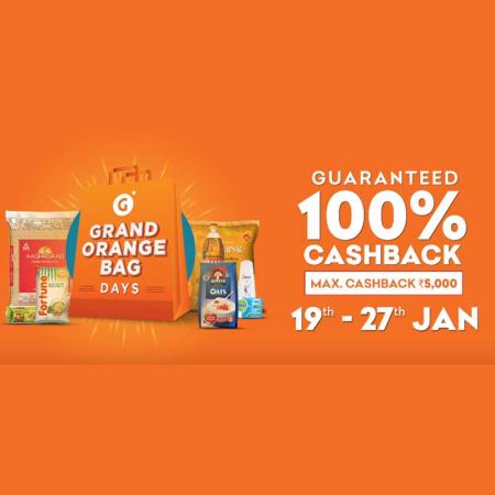 Grand Orange Bag Days sale Online grocery platform Grofers offers cashback  of Rs 5000  BusinessToday